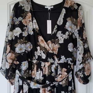 Baltic Born Black floral dress